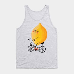 Retro Lemon Fella in pink boots silo Tank Top